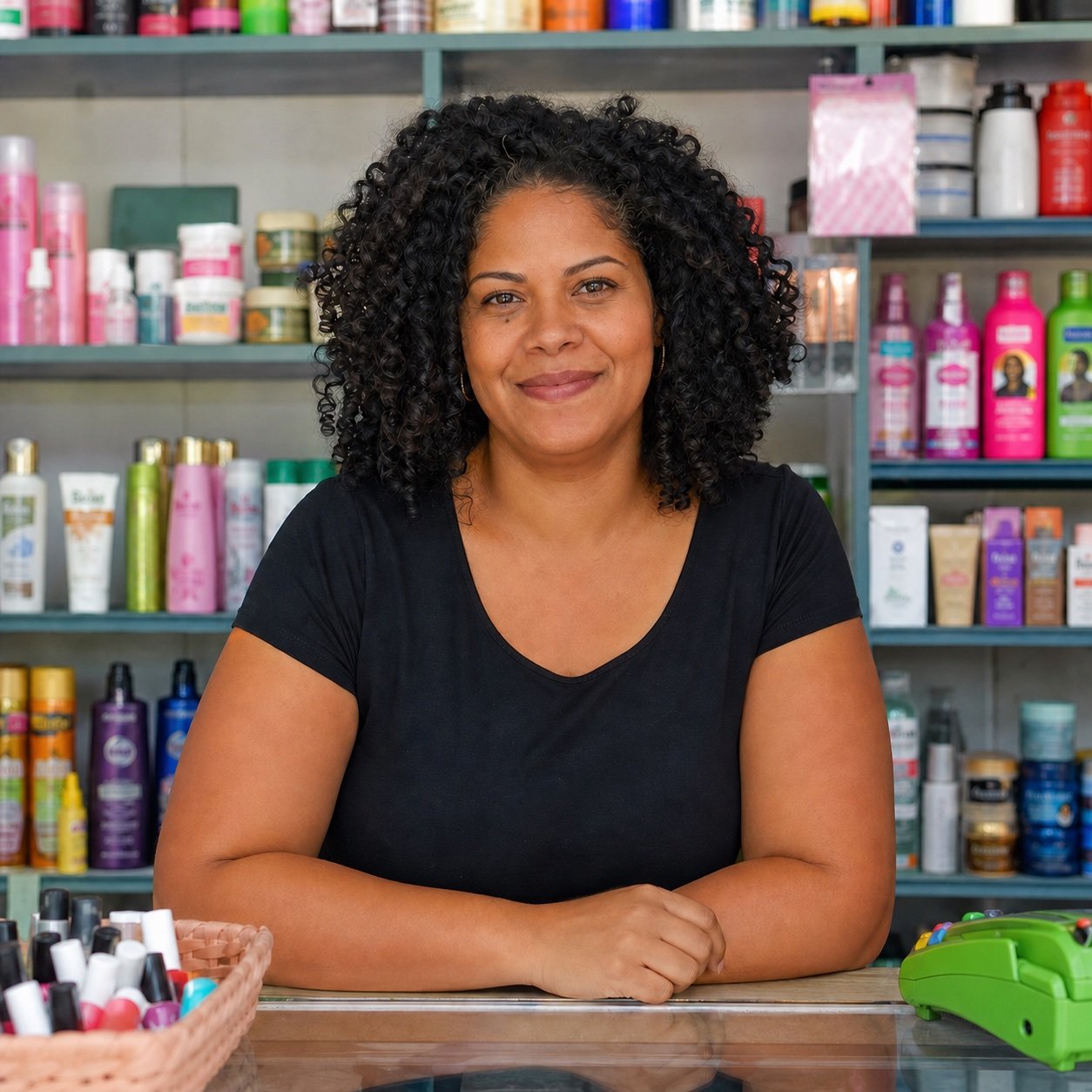 Camila Santos, dona de loja de cosméticos em Contagem